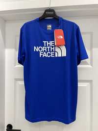 North face nowa bluzka tshirt niebieski chłopięcy dziecięcy XL