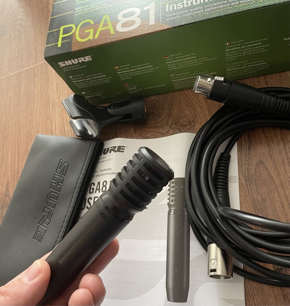 Mikrofon pojemnościowy Shure PGA81 XLR jak nowy