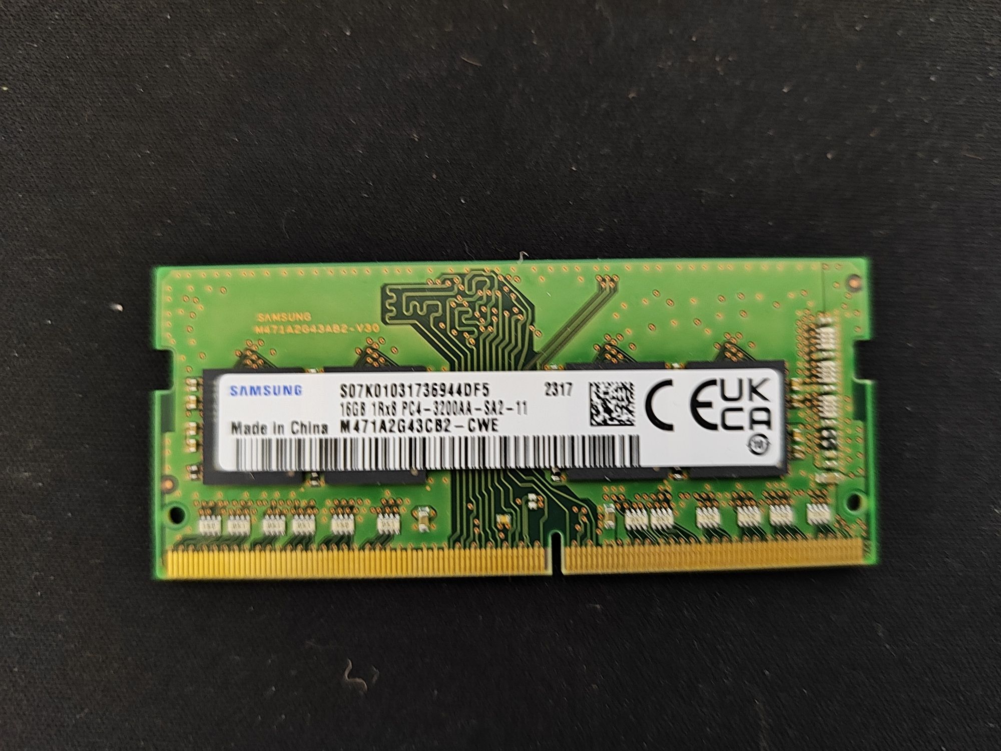 Оперативна пам'ять Samsung ddr4 SO-DIMM 3200MHz M471A2G43CB2-CWE