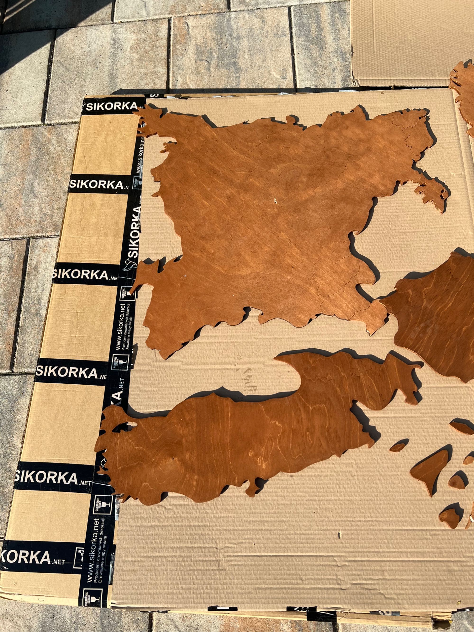 Drewniana mapa Europy