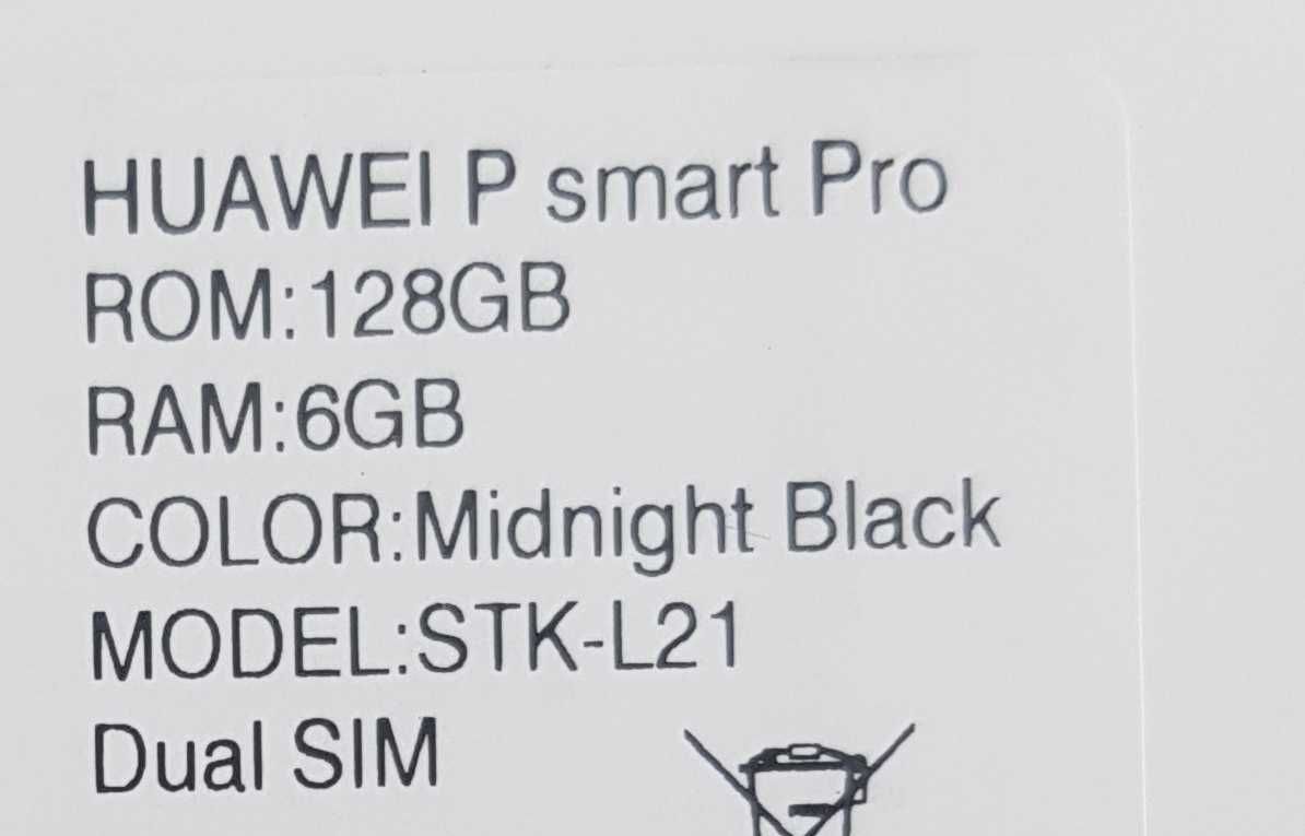 Huawei P smart pro 6gb/128gb