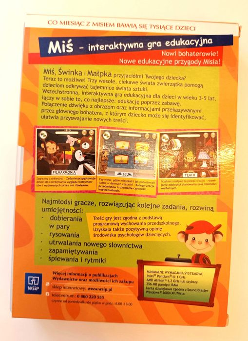CD ROM edukacyjny dla dzieci, Miś: Niedziela w mieście wiek 3-5 lat.