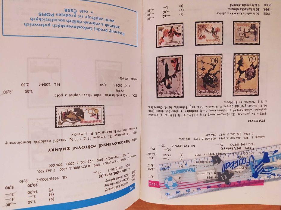 Каталог почтовых марок Чехословакии (1945-1979)