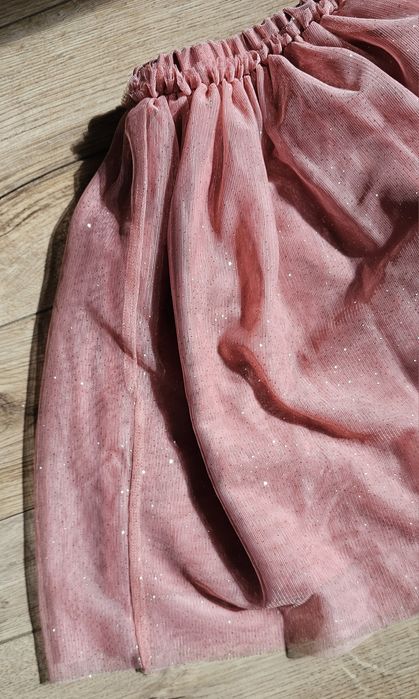 Spódnica tiulowa 134 140 H&M różowa brokat