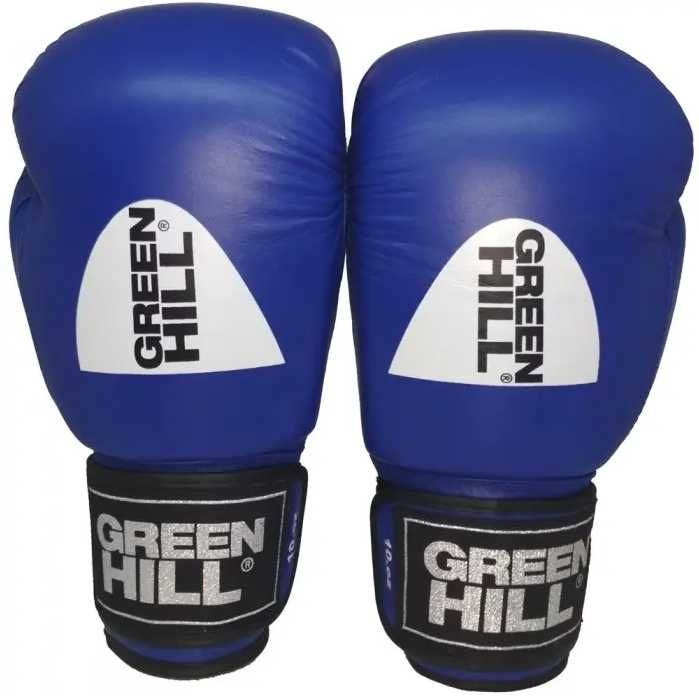 Боксерские перчатки UBF Green Hill Knock с печатью ФБУ (10 oz унций)