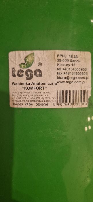 Wanienka dla dziecka duża anatomiczna