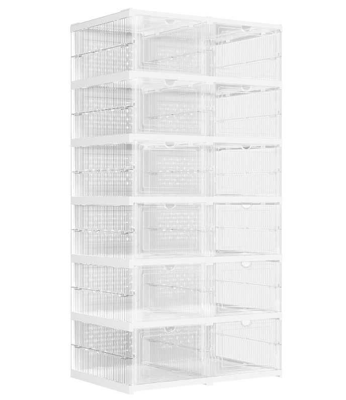 Modułowy zestaw 12 pudełek na buty zabawki Songmics LSP206W01