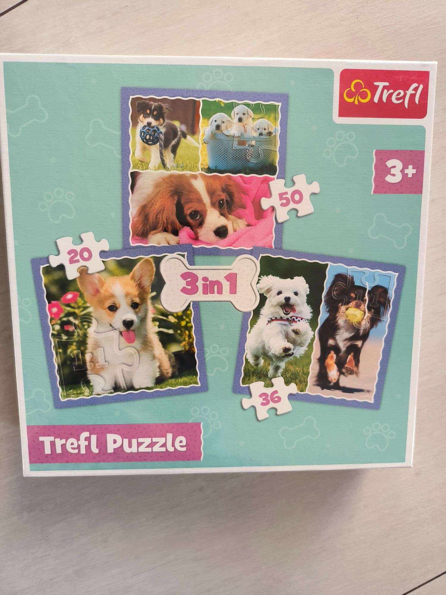 Puzzle Trefl 3w1 pieski