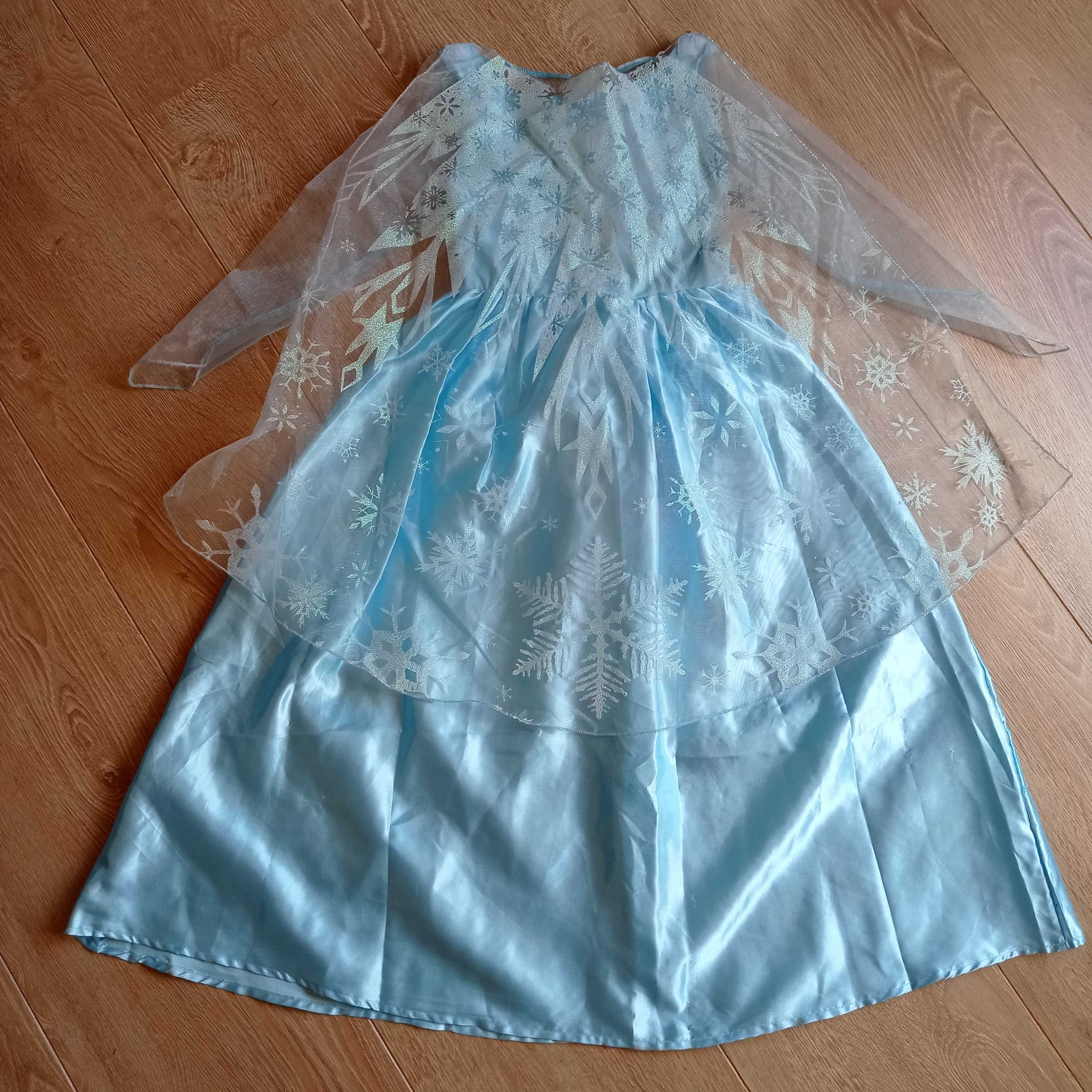 Disney przebranie Elsa Królowa śniegu 128cm strój karnawałowy 7-8 lat