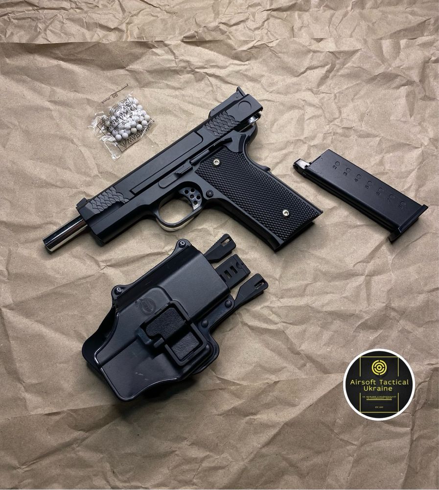 Пістолет Browning HP металевий з кобурою  ( іграшковий )