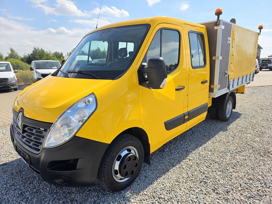 Renault MASTER 2,3 DCI 145 KONNA DOKA BRYGADÓWKA 7 OSOBOWA 3,2M SKRZYNIA KLIMA WEBASTO KAMERA 121T/KM PRZEBIEGU GWARANCJA BLIŻNIAKI DO 3,5T