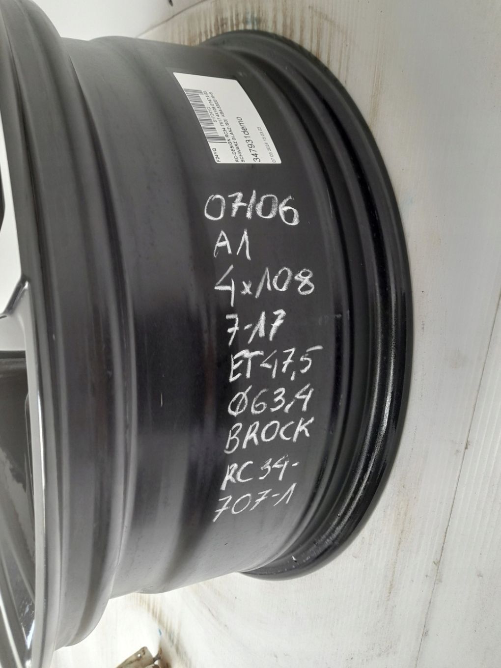 Felgi aluminiowe Brock RC34-707-1 7.0&quot; x 17&quot; 4x108 ET47,5