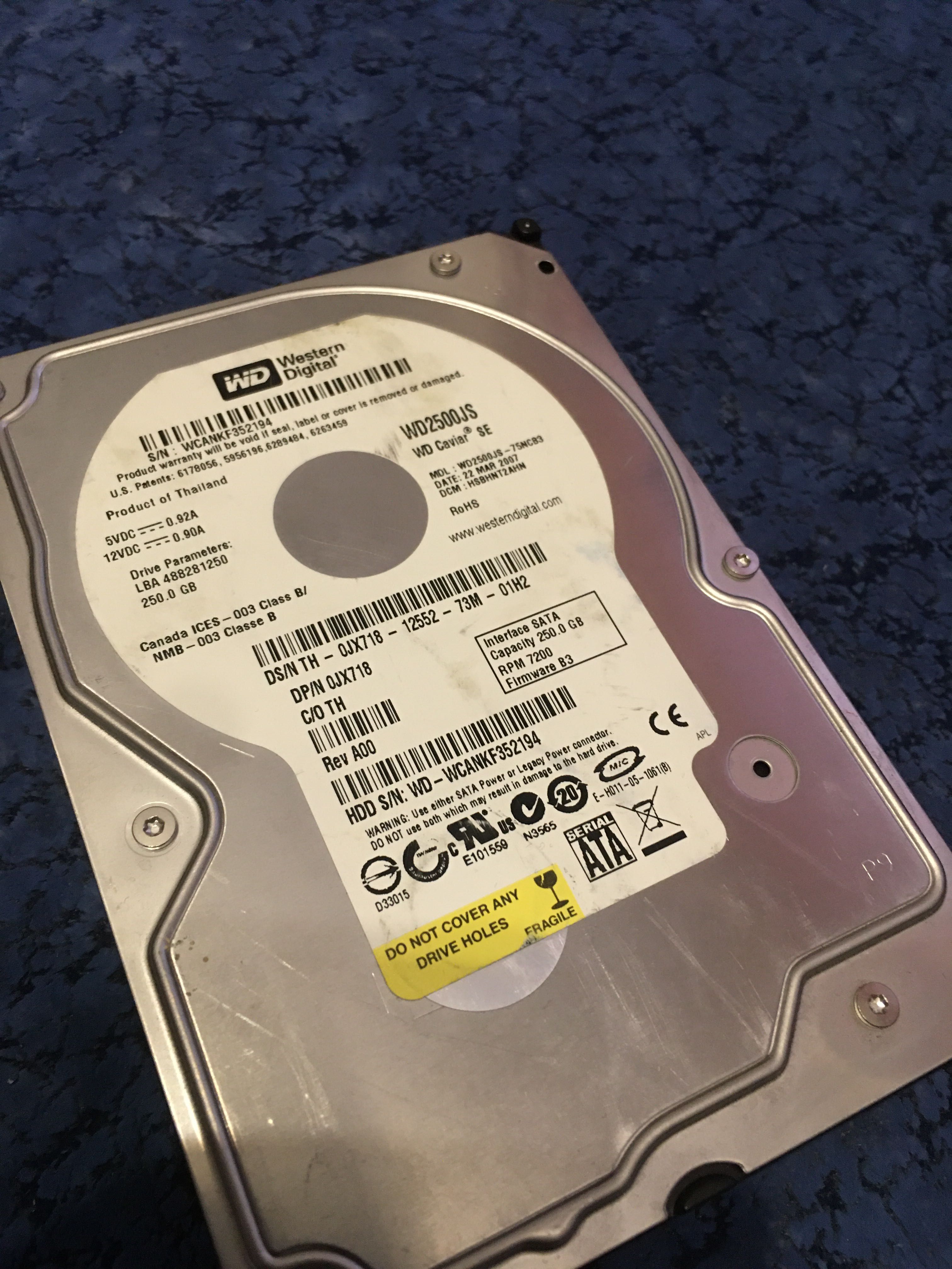 Hard Disk Drive 250gb