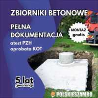 Szambo betonowe Zbiornik betonowy Deszczówka Piwiniczka Atest GWARACJA