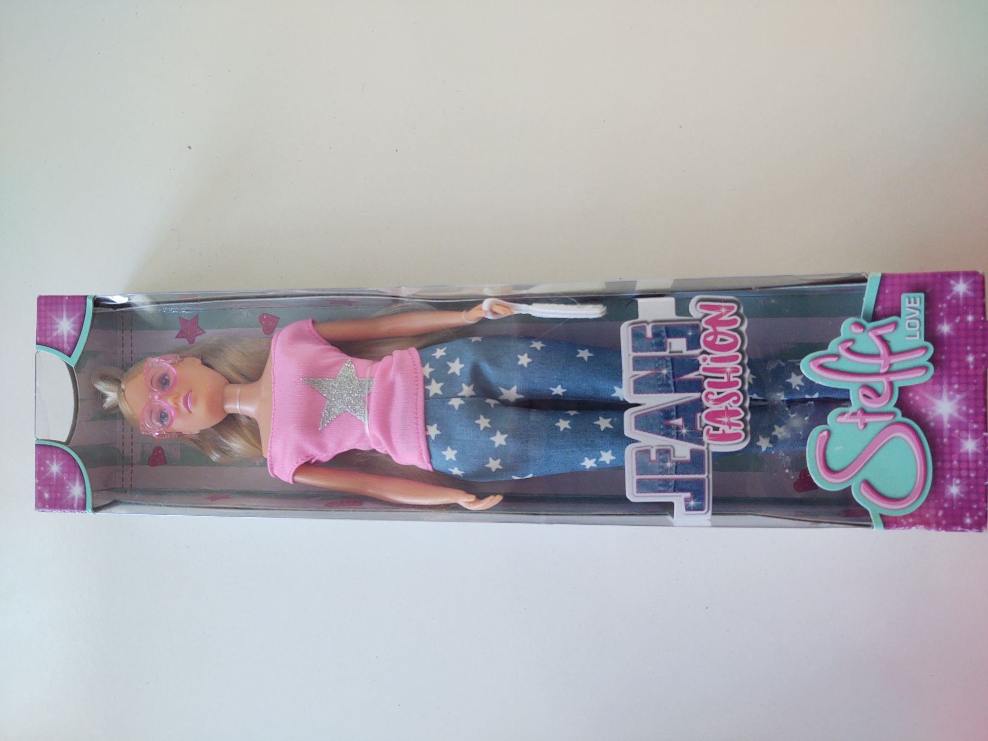 Nowa Lalka barbie Steffi love Simba moda Jeans różowa okulary prezent