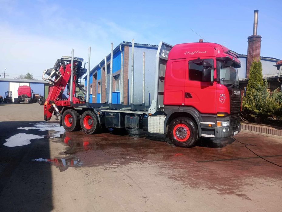 Scania R450  **lko 120tys/km***lasu drewn Scania R450 Dzwig epsilon tylko 120tys/km