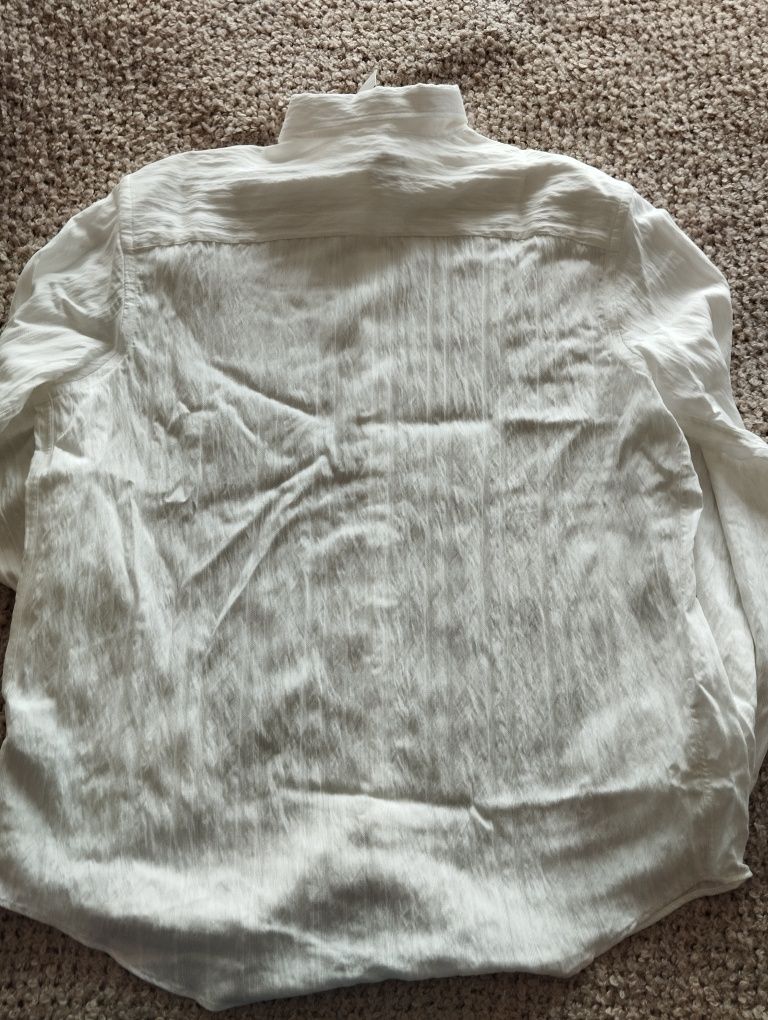 Camisa Fluída Branco Zara L Novo