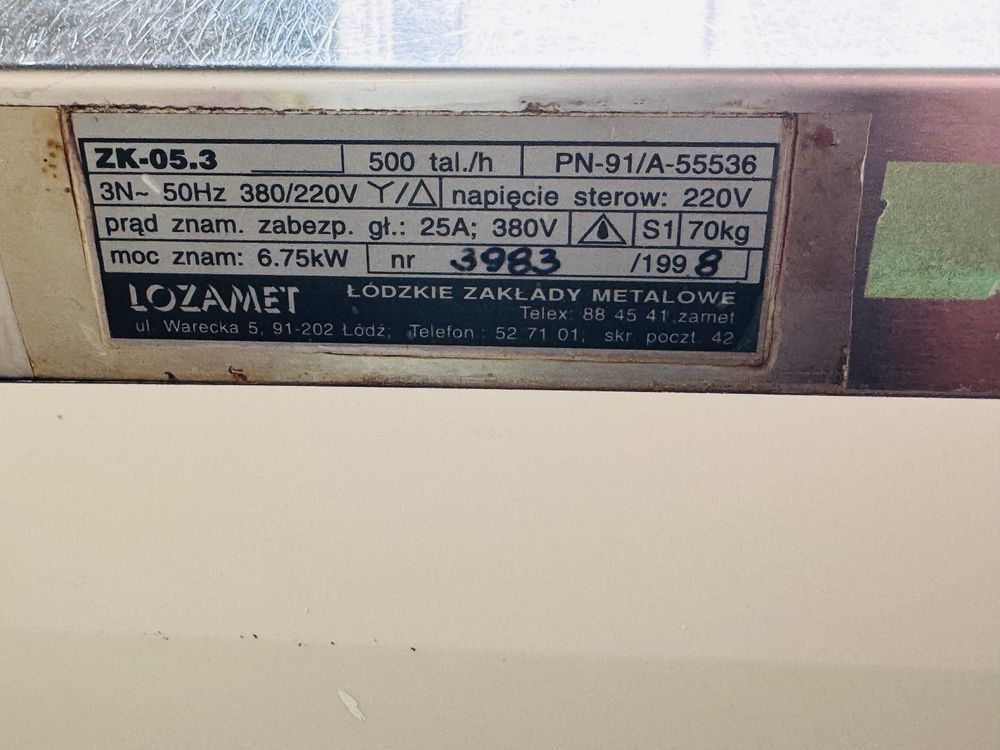 Zmywarka Lozamet ZK - 05 do Baru ,Restauracji 380/220V jak na foto