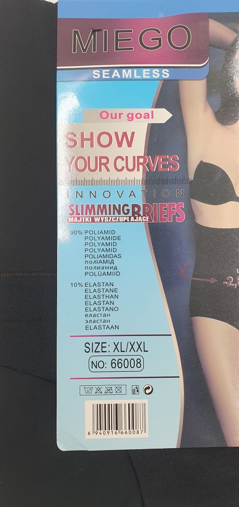 Majtki wyszczuplające ściągające XL/2XL czarne