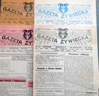 Gazeta żywiecka 5 numerów  z lat 1989 do 1992