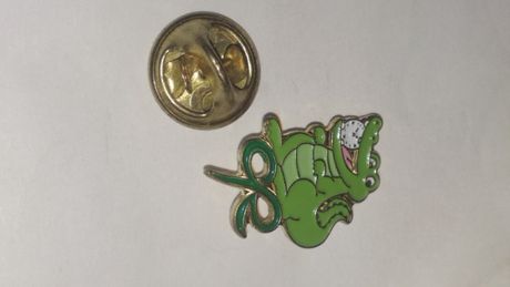детский металлический значок зеленый крокодил аллигатор пин