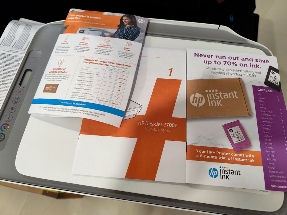 Impressora HP Deskjet 2720e_Wifi_ NOVA