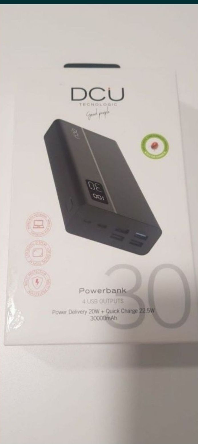 DCU Tecnologic Power Bank 4xUSB Fast Charge 22.5W 30000mah