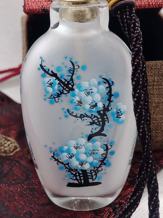 Frasco de rapé em vidro - artigo colecionável