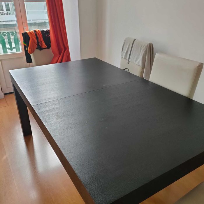 Mesa de jantar extensível loja area, madeira wengue