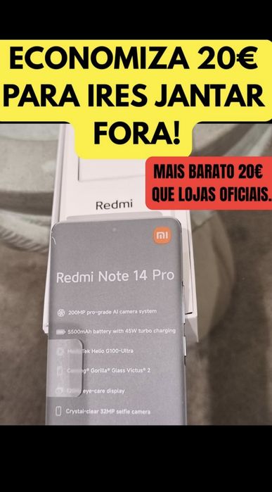 Telemóvel Redmi Note 14 Pro 4G novo e selado 256G