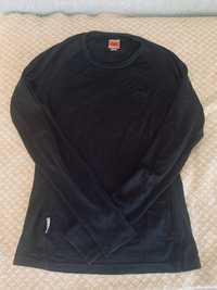 Icebreaker czarna koszulka longsleeve 100% welna merino