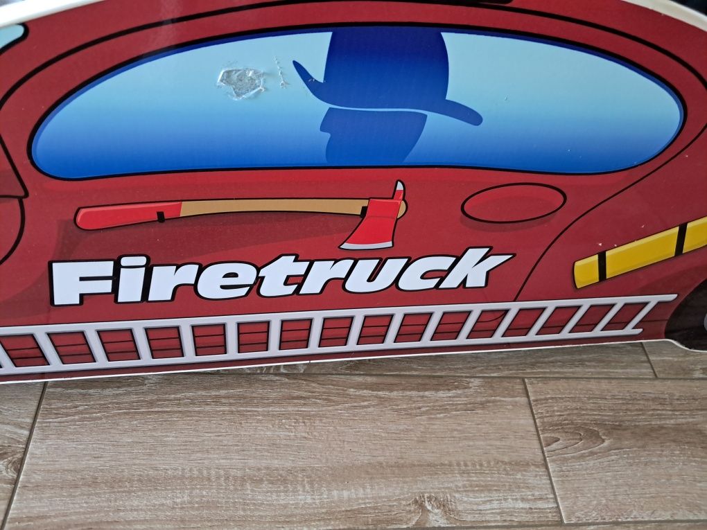 Łóżko pojazd strażacki auto strażak