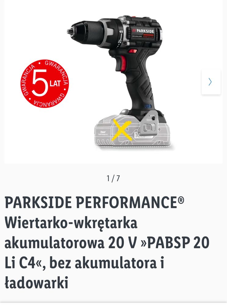 Parkiside wkretarka nowa