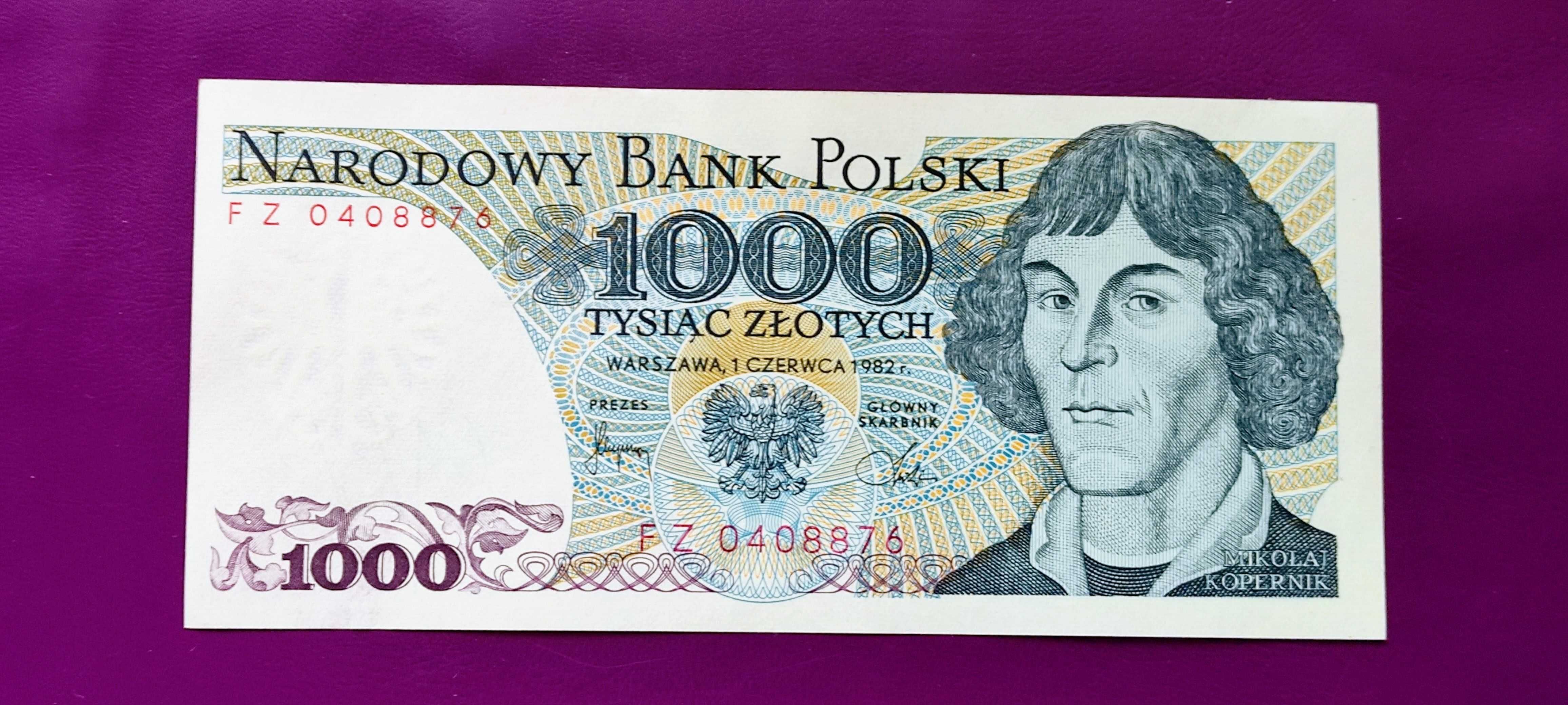 Banknot z PRL-u 1000 zł 1982 - stan UNC ! (nr.2)