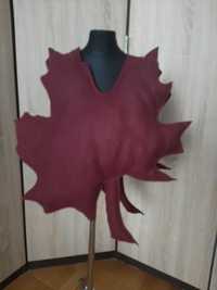 Liść klonu przebranie strój balik jesienny kolor bordowy