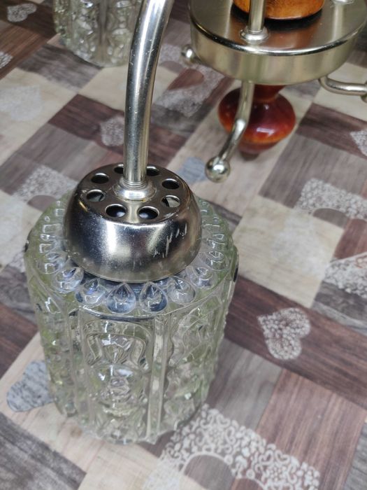 Люстра 3 плафона хрусталь ссср.