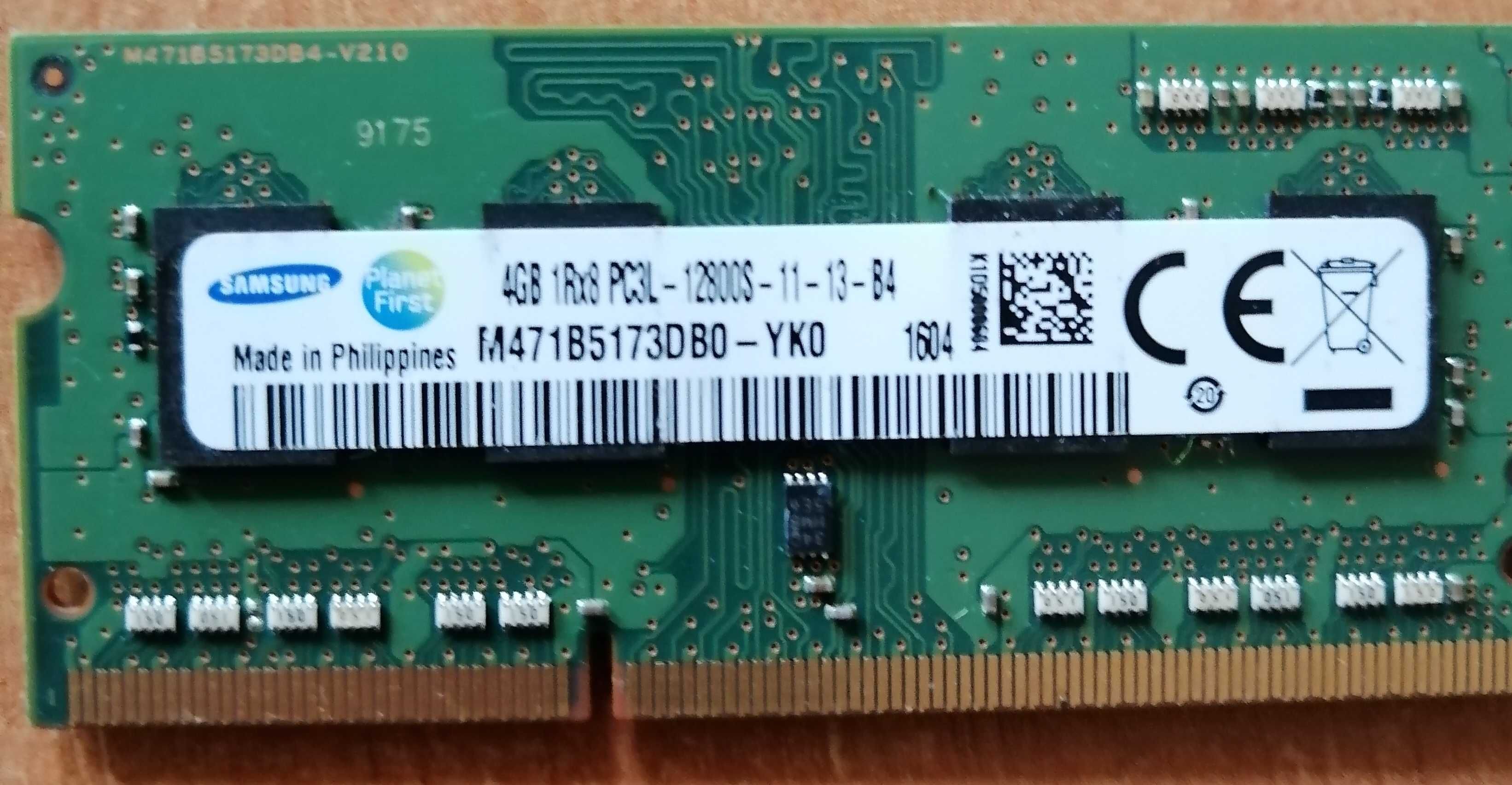 Память DDR3 4 Gb  PC3L-12800S для ноутбука