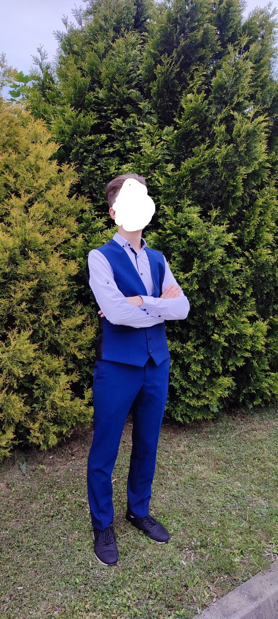 Garnitur męski oraz koszula i buty