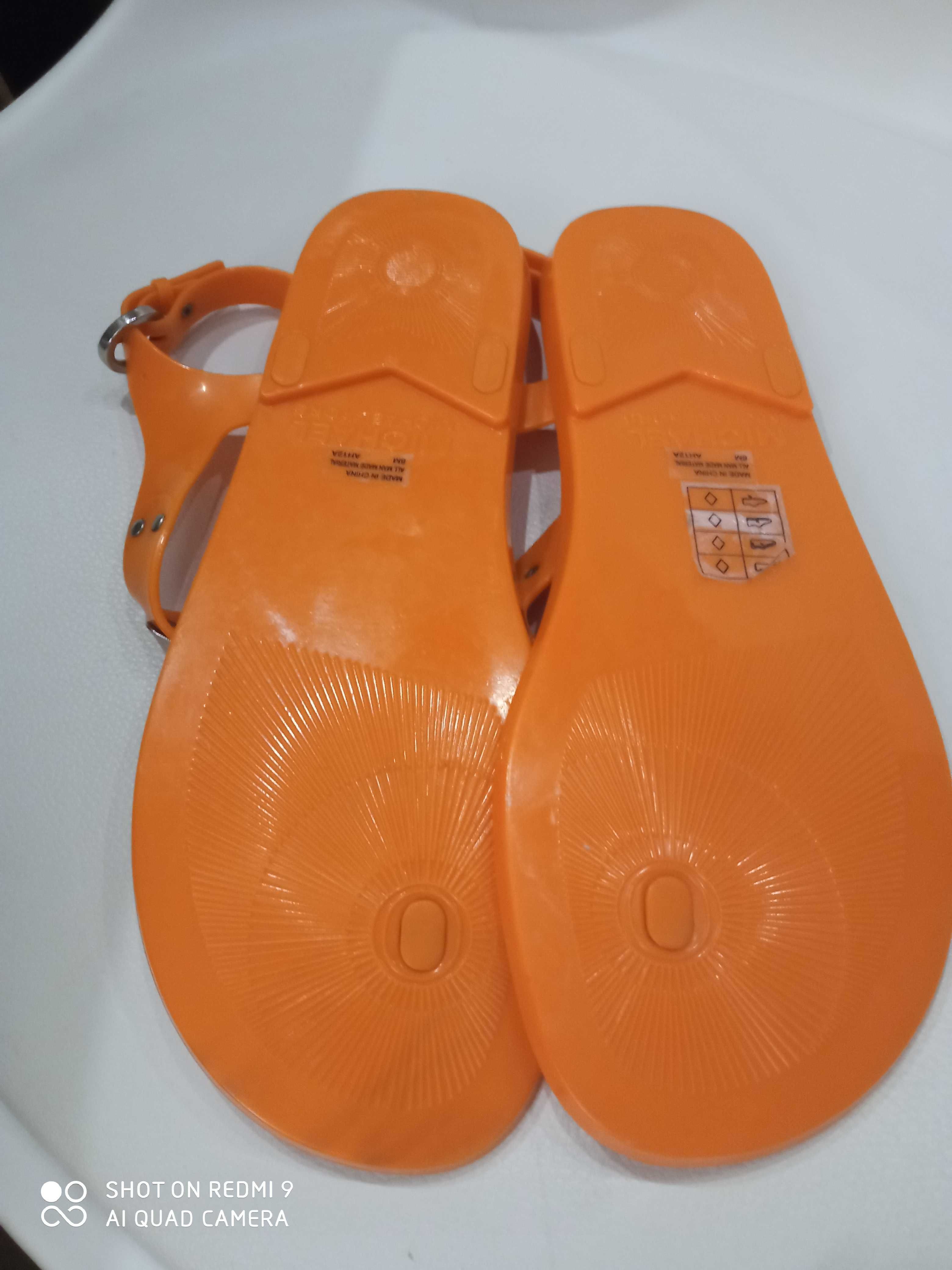 Nowe sandały Michael Kors pomarańczowe plastikowe 8M 37/38