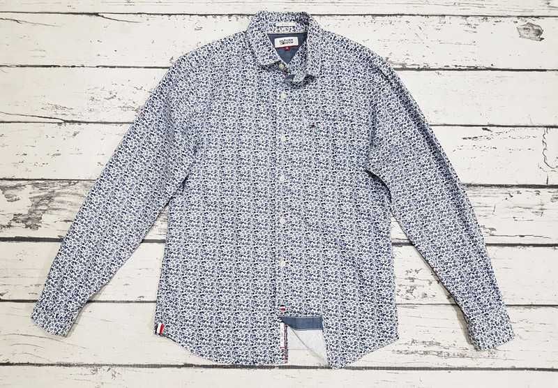 Tommy Hilfiger * slim fit * koszula * kwiaty * męska * M