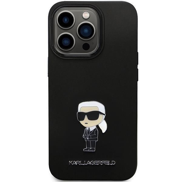 Etui Karl Lagerfeld na iPhone 13/13 Pro - Silicone Ikonik Metal Pin