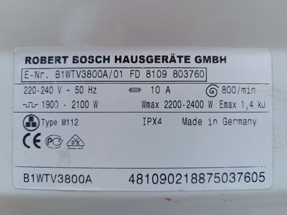 Запчасти стиральной машины Bosch