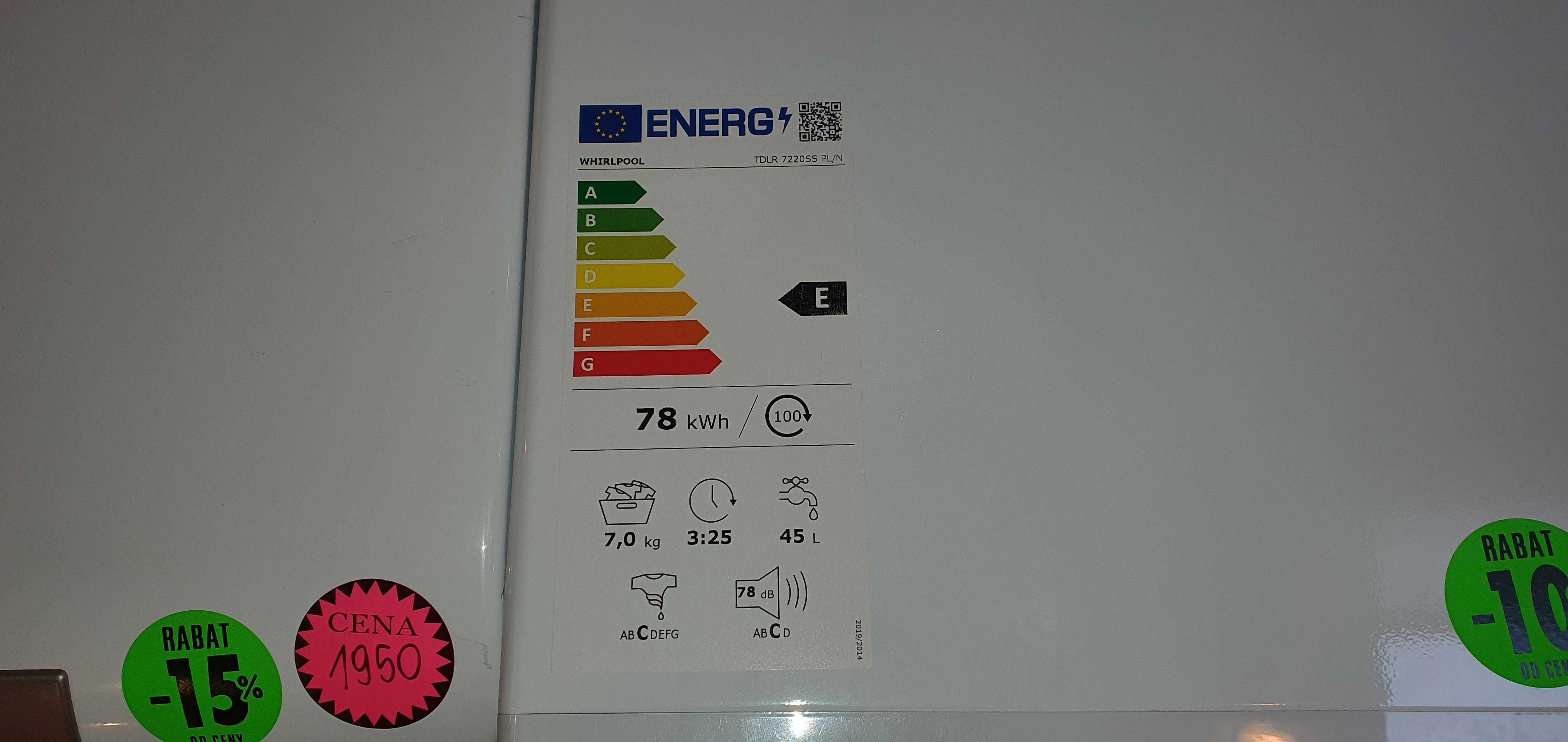 JANKI, ul. WSPÓLNA 6 Pralka Whirlpool TDLR 7220SS PL/N