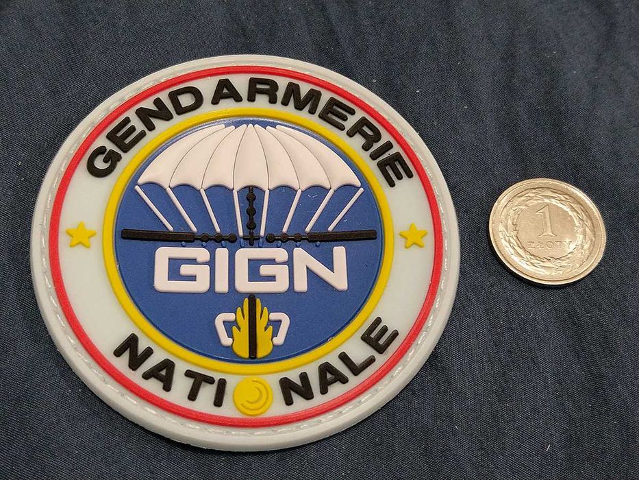 Naszywka Gendarmerie Nationale GIGN Francja rzep gumowa