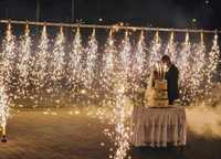 Pokazy pirotechnniczne na wesele Fotobudka 360 Ciężki dym