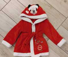 Szlafrok polarowy dziecięcy r 86 Myszka Miki Świąteczny Mikołaj Disney