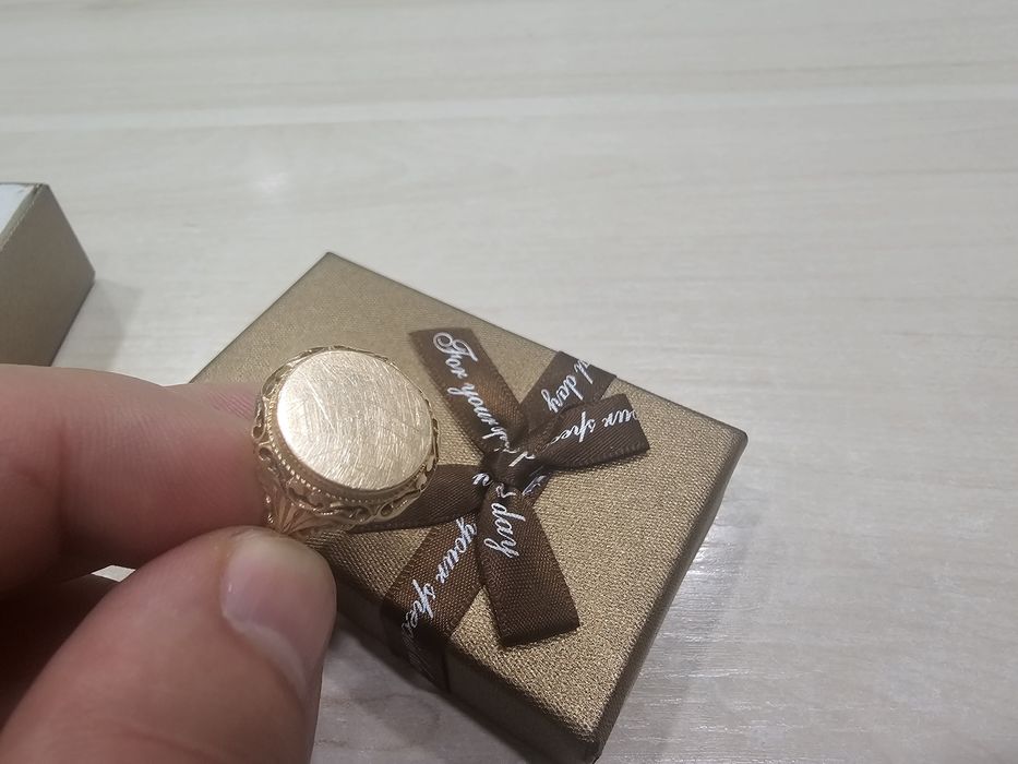 Złoty sygnet męski BEZ OCZEK ROZMIAR 25 PR 585