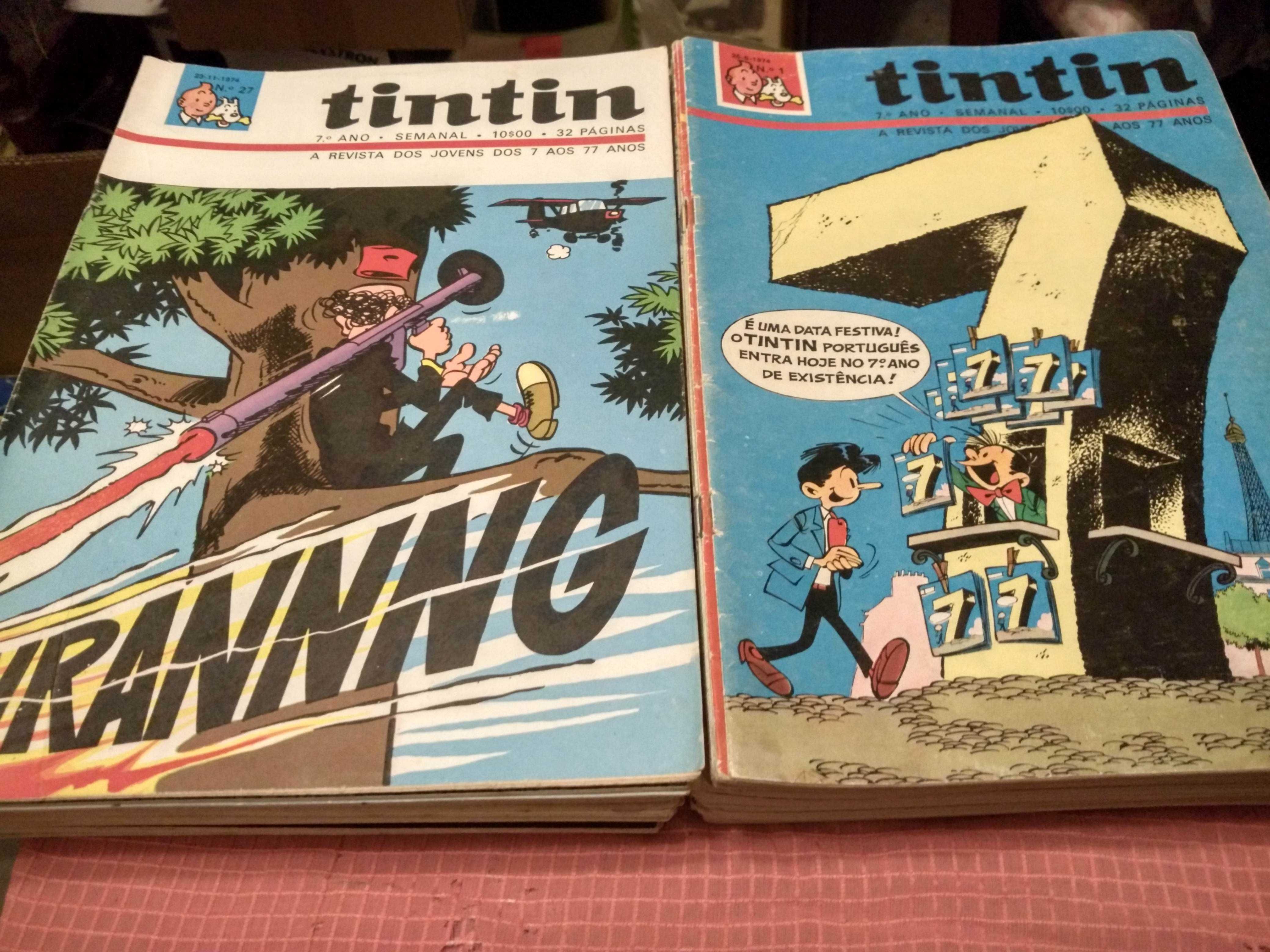 Revista Tintin - Anos Completos, em fascículos, Excelente Estado