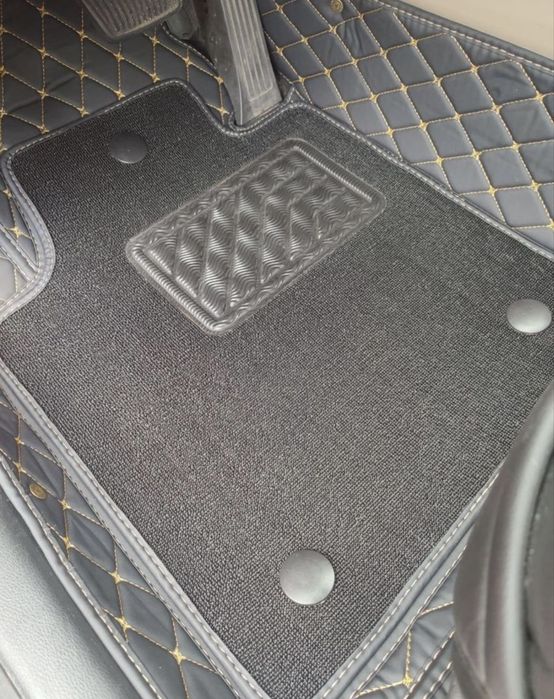 Килимки 3D салону Jaguar I-Pace | екошкіра, індивідуальний крій