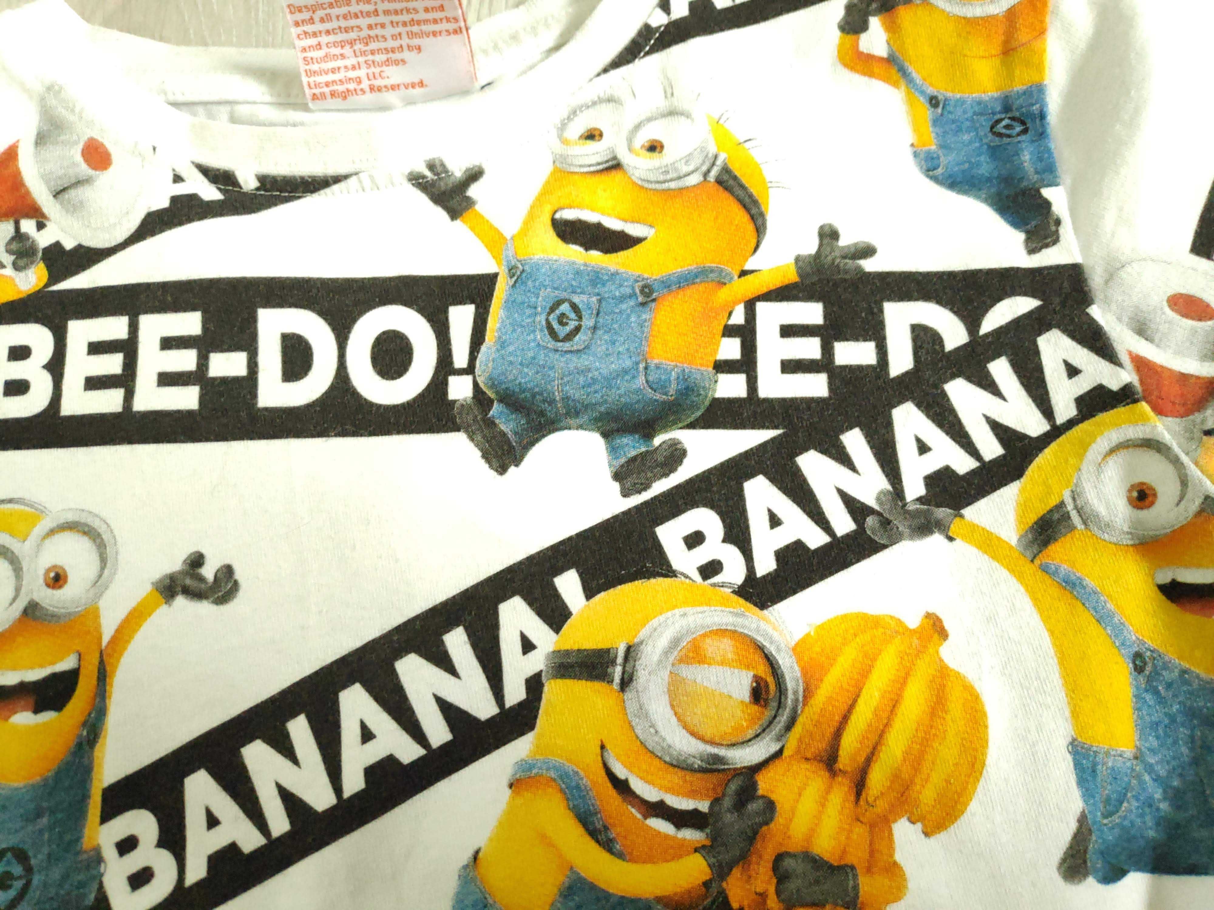 Komplet: spodnie Cool Club, bluza L.O.G.G, t-shirt  Minionki, roz. 134